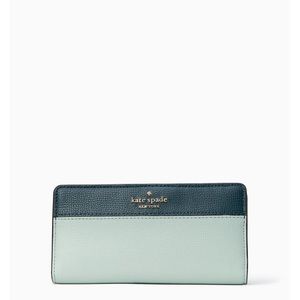 Kate Spade Darcy Large Slim Bifold Wallet - Seawater Multi